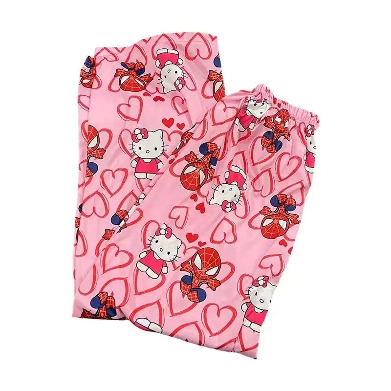 Calça Homem-Aranha e Hello Kitty Pijama To Com Sono Pijamas
