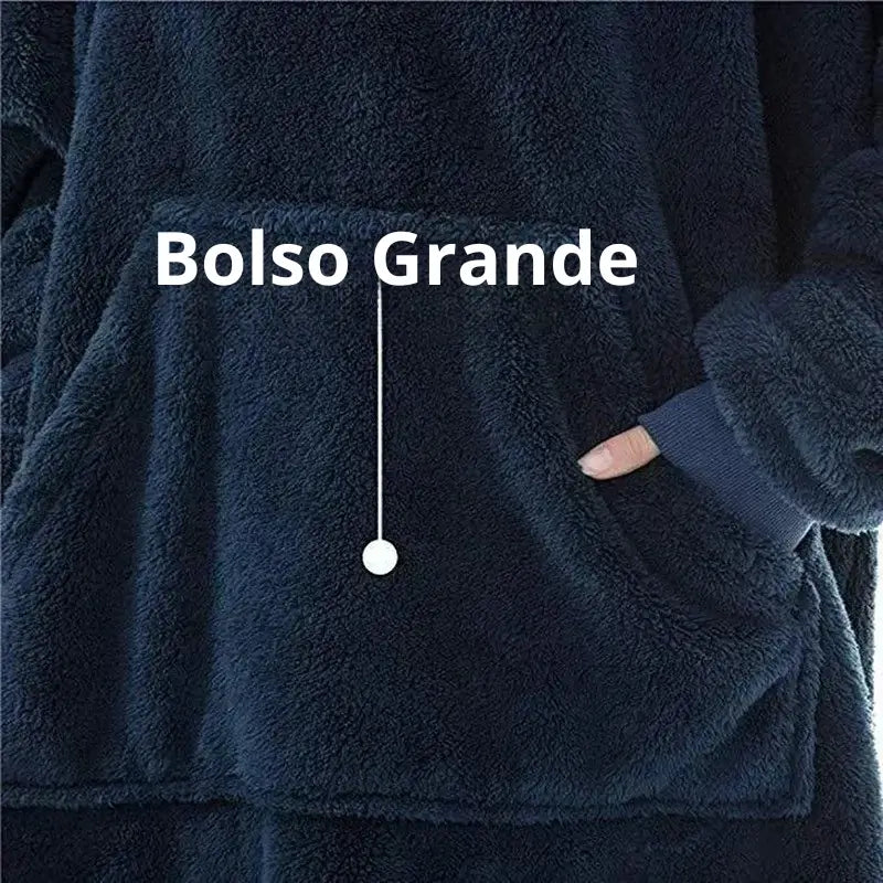 Hoodie Cobertor com Capuz Curto to com sono pijamas