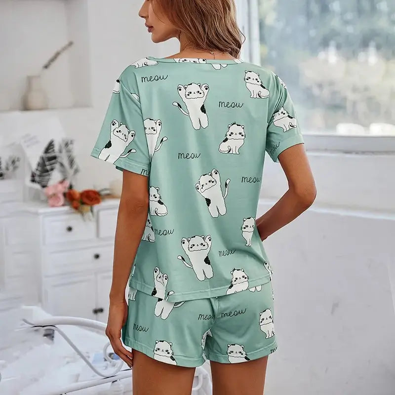 Pijama Feminino Gatinho To Com Sono Pijamas