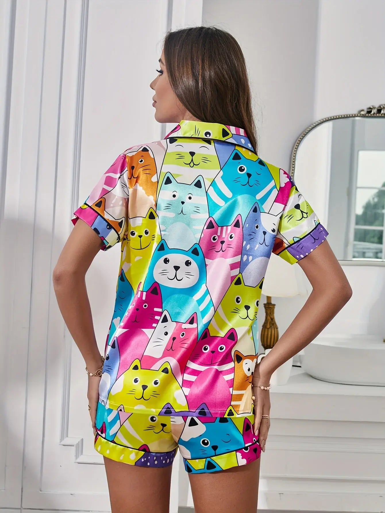 Pijama Feminino Gatinhos Coloridos To Com Sono Pijamas