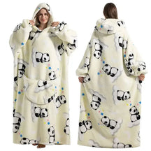 Roupão Hoodie Cobertor com Capuz Longo Divertido