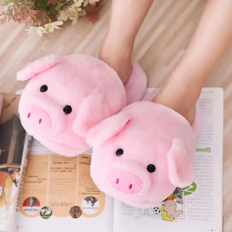 Pantufa Infantil Porco Rosa