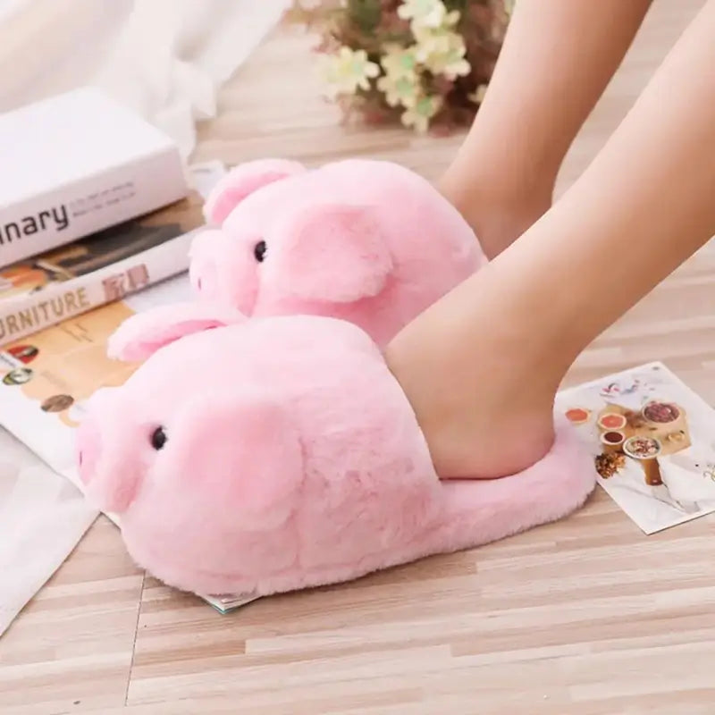Pantufa Infantil Porco Rosa