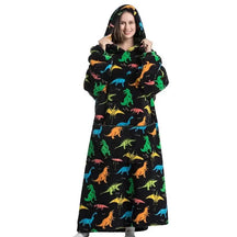 Roupão Hoodie Cobertor com Capuz Longo Divertido