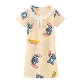 Camisola-Infantil-Stitch-Conforto-Algodão-Camisola-Infantil-Kuromi-Conforto-Algodão-To-Com-Sono-Pijamas