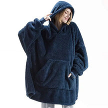 Hoodie Cobertor com Capuz Curto to com sono pijamas