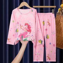 Pijama-Infantil-Pequena-Sereia-Ariel-Estilo-To-com-Sono-Pijamas