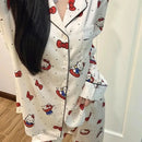 Pijama Americano Feminino Hello Kitty Branco TO Com Sono Pijamas