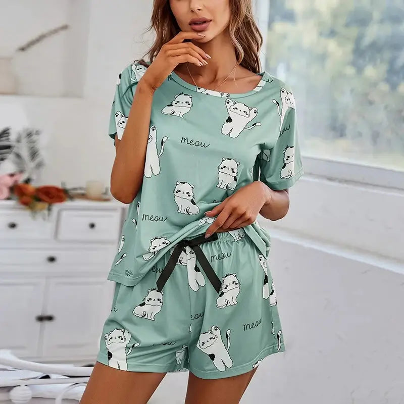 Pijama Feminino Gatinho To Com Sono Pijamas