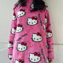 Pijama Feminino Hello Kitty Peluciado Conjunto  To Com Sono Pijamas