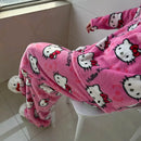 Pijama Feminino Hello Kitty Peluciado Conjunto  To Com Sono Pijamas