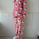 Pijama Feminino Hello Kitty Peluciado Conjunto  To Com Sono Pijamas