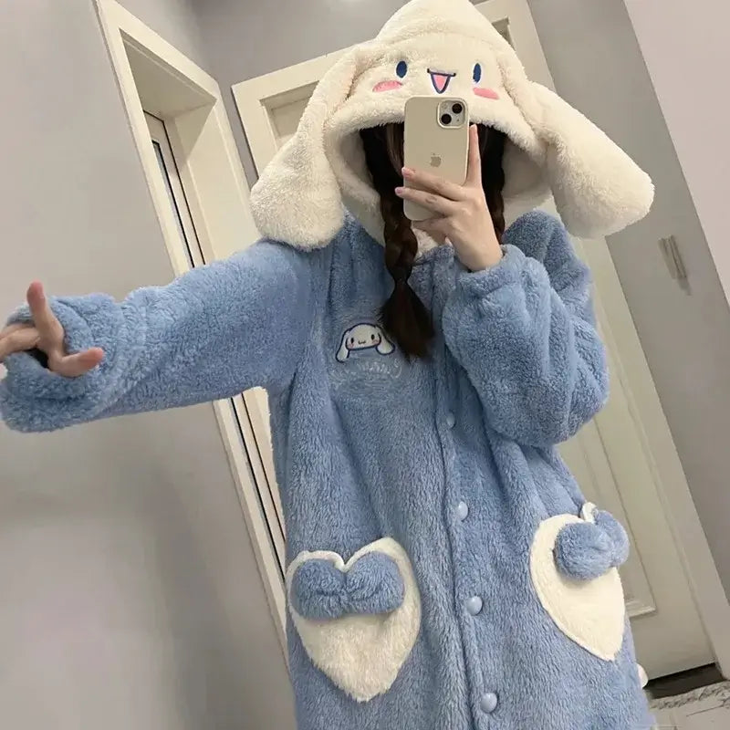 Pijama Feminino Hello Kitty e Cinnamoroll to com sono pijamas