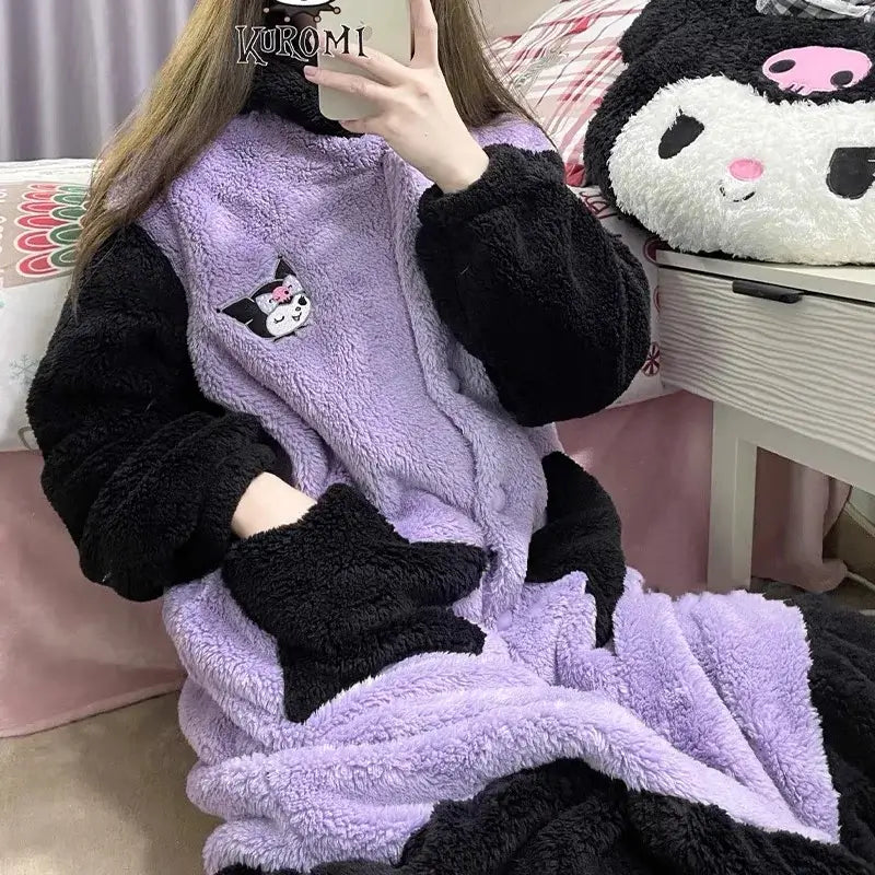 Roupao Pijama Kuromi To Com Sono Pijamas