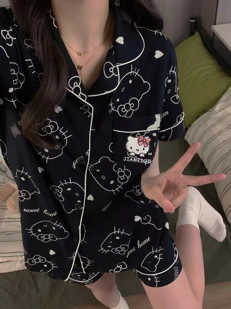 Pijama Curto Feminino Hello Kitty