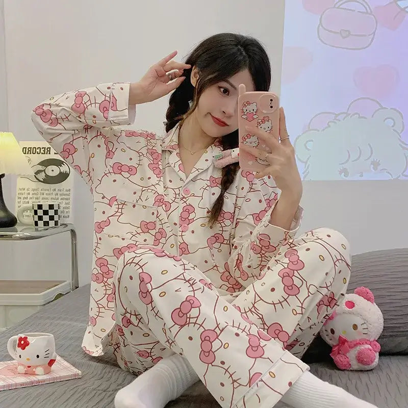Pijama Feminino Hello Kitty 3 Peças