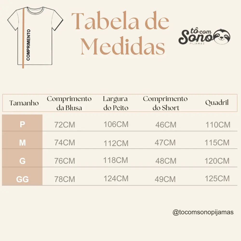 Pijama Masculino Jersey de Poliéster